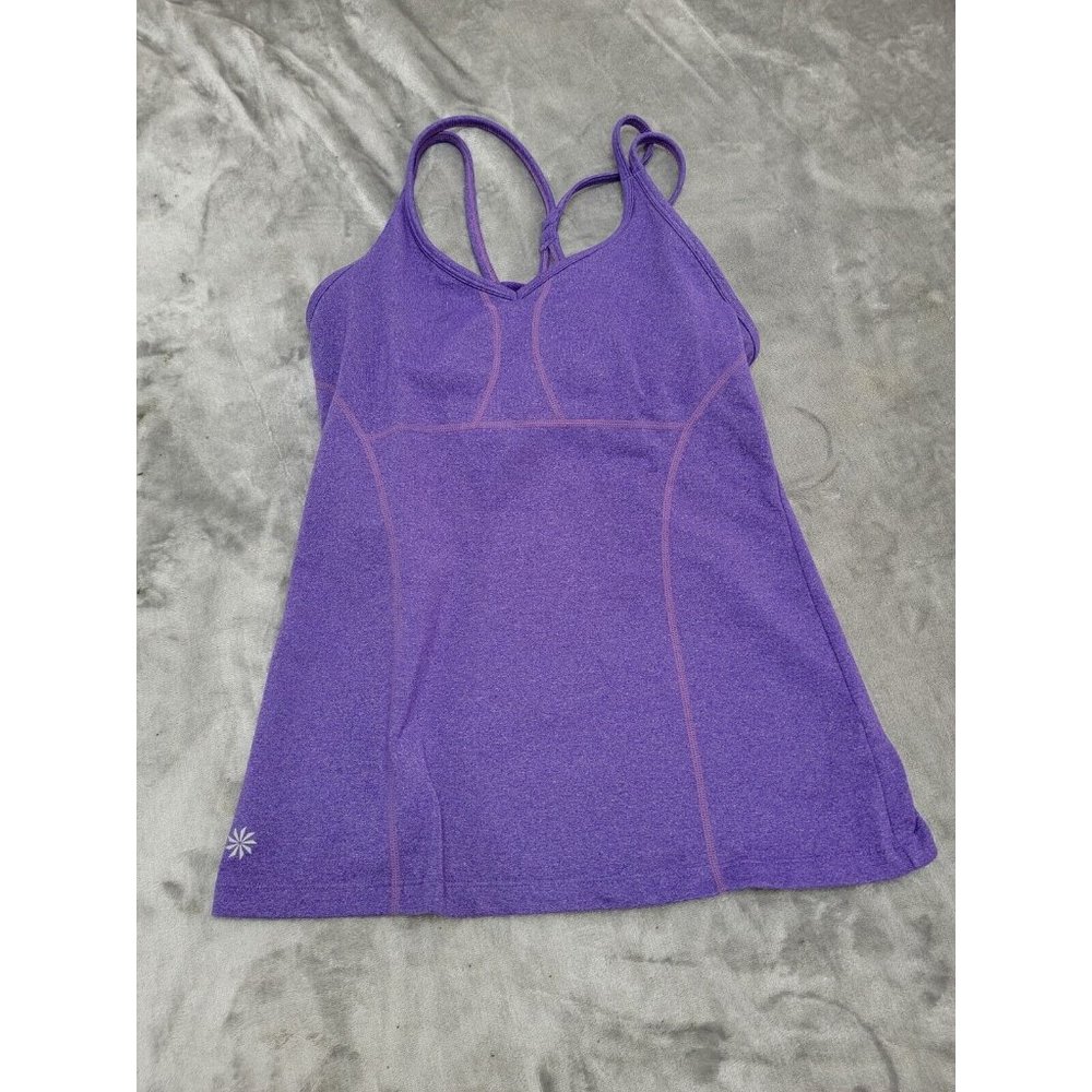 Athleta Strappy heather Purple Racerback Empowerment Tank top size Small